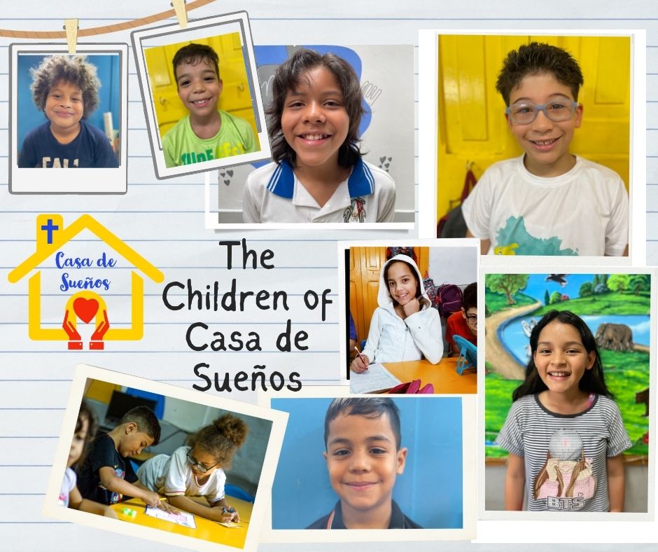 Collage of pictures of the children of